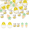 30Pcs 3 Style Transparent Acrylic Enamel Beads OACR-SC0001-13-1