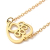304 Stainless Steel Pendant Necklaces with Cable Chains NJEW-P283-02G-1