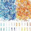 600Pcs 6 Styles Transparent Glass Twist Bugle Beads EGLA-YW0005-82-2