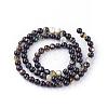 Natural Black Lip Shell Bead Strands SSHEL-Q298-02-2