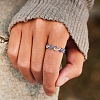 Wave Shaped 925 Sterling Silver Micro Pave Cubic Zirconia Finger Rings FS-WGA19D0-03-5