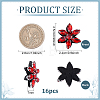 16Pcs Glass Sew On Patches PATC-FG0003-86B-2