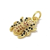 Real 18K Gold Plated Brass Pave Colorful Cubic Zirconia Pendants KK-M283-06B-02-2