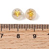 Luminous Transparent Acrylic Beads OACR-P037-01B-Y-4
