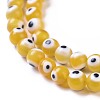 Handmade Evil Eye Lampwork Round Bead Strands LAMP-L055-6mm-01-3