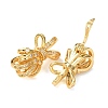 Brass Micro Pave Cubic Zirconia Twister Clasps KK-K422-11G-2