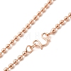 1.5mm Rack Plating Brass Ball Chain Necklaces for Women Men MAK-L044-63RG-2