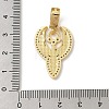 Brass Micro Pave Cubic Zirconia Pendants KK-U047-09G-3