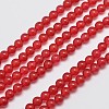 Natural & Dyed Malaysia Jade Bead Strands G-A146-4mm-A02-4