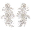 1Pair Flower Beading Cloth Embroidery Ornaments Accessories DIY-FG0010-47A-1