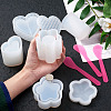 Heart & Flower Shape Silicone Storage Box Molds Kits DIY-PJ0001-04-6