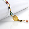 Colorful 304 Stainless Steel & Evil Eye Enamel Flat Round Link Bracelets FS-WGB13F5-11-2