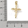 Brass Micro Pave Clear Cubic Zirconia Pendants CU-CBA9883-05B-G-3