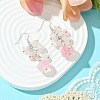 4 Pairs Natural Mixed Stone & Natural Quartz Dangle Earrings for Women EJEW-TA00560-4