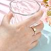 Natural Freshwater Pearl & 304 Stainless Steel Bead Finger Rings RJEW-FS00001-21-5
