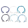 6Pcs 6 Colors Braided Nylon Cord Bracelet Making AJEW-JB01570-1