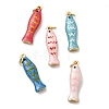 Brass Enamel Pendants KK-H092-08G-1