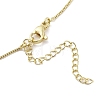 Brass Micro Pave Clear Cubic Zirconia Pendant Necklaces for Women NJEW-D305-03G-04-4