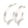 Rack Plating Iron Stud Half Hoop Earrings EJEW-M254-01S-1