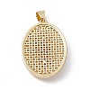 Rack Plating Brass Micro Pave Cubic Zirconia Pendants KK-G451-13G-2