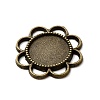 Flower Alloy Cabochon Settings X-PALLOY-N0088-33AB-NF-3
