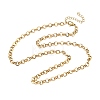 304 Stainless Steel Rolo Chain Necklaces NJEW-Z102-01G-4
