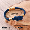 Braided Knot Nylon Cord Bracelets with 304 Stainless Steel Magnetic Clasps for Men UA2967-6-1