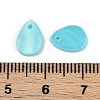 Spray Painted Natural Freshwater Shell Teardrop Charms SHEL-K006-47E-3