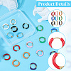 9 Pairs 9 Colors Two Tone 304 Stainless Steel Chunky Huggie Hoop Earrings EJEW-SC0001-90-6