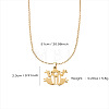 304 Stainless Steel Cutout Pendant Necklaces for Women WGB0580-01-1