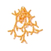 Handmade Glass Seed Beaded Coral Pendants PALLOY-MZ00765-02-1