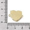 Heart Brass & Acrylic Connector Charms KK-G602-12B-04-3
