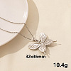 304 Stainless Steel Butterfly Pendant Necklaces CV0613-7-1
