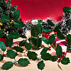 45Pcs Foam & Cloth Artificial Holly Leaves AJEW-SC0031-52B-4