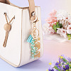 Alloy & Resin Tassel Keychainss AJEW-TADJ0001-20G-04-5