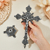 Religion Alloy Crucifix Cross Statue Display Decorations DJEW-WH0043-105A-3