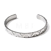 304 Stainless Steel Cuff Bangles for Women Men BJEW-H644-05P-4