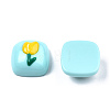 Opaque Resin Enamel Cabochons CRES-N031-031-1