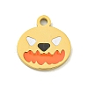 Halloween Theme Ion Plating(IP) 304 Stainless Steel Enamel Charms STAS-M011-03D-1
