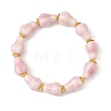 Handmade Porcelain Beaded Stretch Bracelets BJEW-JB14448-4