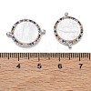 Rack Plating Brass Micro Pave Colorful Cubic Zirconia Connector Charms CU-CBA01AA-22P-3