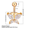 Clear Cubic Zirconia Belly Button Rings WG9960A-14-1