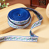 10Yards Polyester Flower Ribbon OCOR-TA0003-63A-5