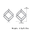 S925 Silver Geometric Square Triangle Earrings Minimalist Elegant Stylish Jewelry for Women GU8226-1-3