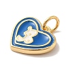 Real 18K Gold Plated Brass Enamel Pendants KK-M273-06L-G-2