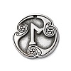 Rune Letters Alloy Pendants PALLOY-S193-01AS-21-1