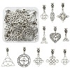22Pcs 11 Style Alloy European Dangle Charms PALLOY-YW00226-1