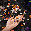  13 Styles Halloween Spray Painted Natural Wood Beads WOOD-TA0001-85-15