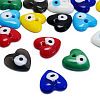 Cheriswelry 16Pcs 8 Colors Handmade Evil Eye Lampwork Pendants LAMP-CW0001-08-3