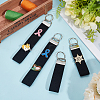 4Pcs 2 Styles Felt Keychain Clasps FIND-GF0009-68-4